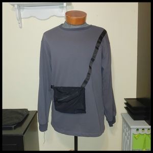 Gray Dyp Sweatshirt with Attached Pouch